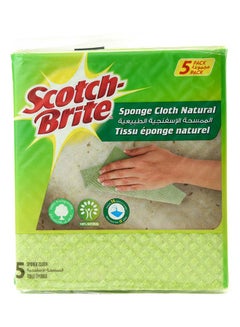 5 Piece Scotch Brite Sponge Cloth Naturals Green - v1568890030/N12825297A_3