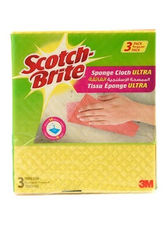 Scotch Brite Scotch Brite Sponge Cloth Ultra, 3 Pieces Multicolour  - Image 2