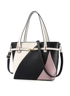 Stylish Light Weight Satchel Black/White/Purple