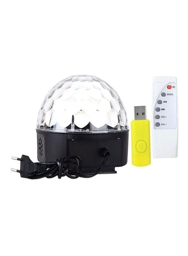 مصباح LED الرائع من الكريستال بتصميم كرة مزود بمنفذ USB ومشغل MP3 وجهاز تحكم عن بعد أحمر/أخضر/أرجواني 18.5x15.5سم  - Image 1