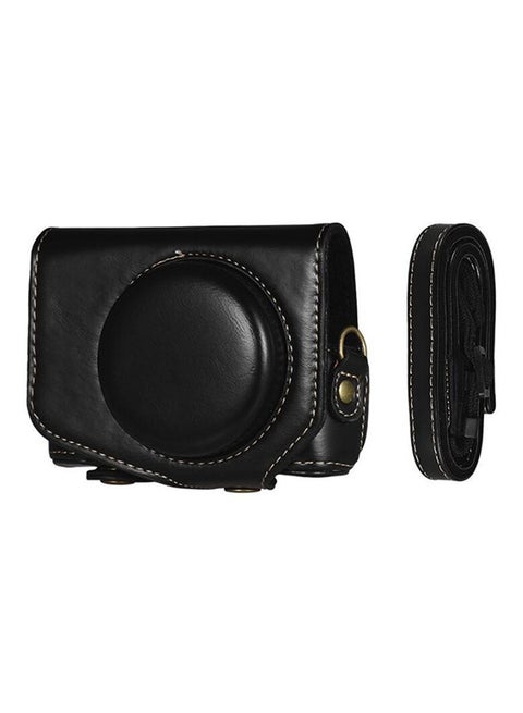Protective Camera Case With Strap For Canon Powershot G7 X Mark II/G7X II Black