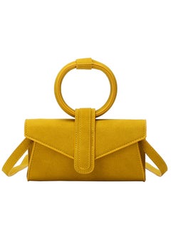 All-Match Solid Colour Crossbody Bag Yellow