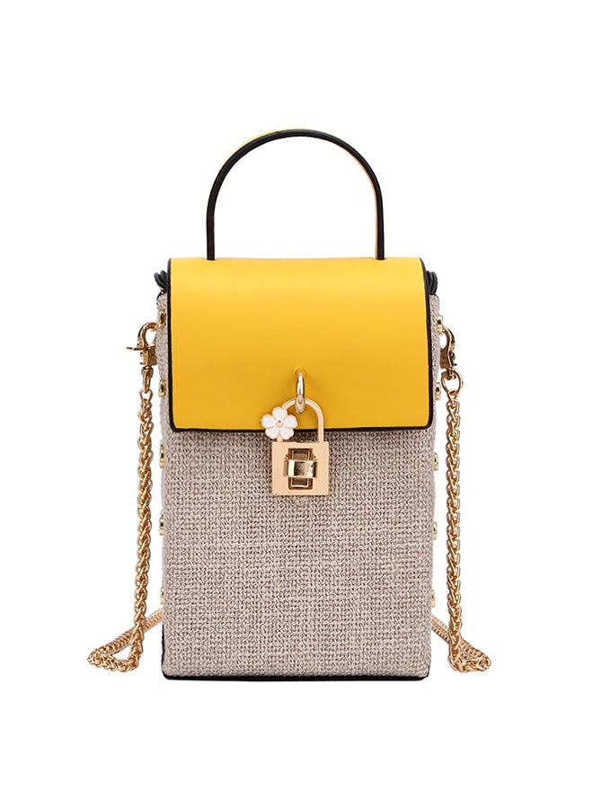 Comfortable And Stylish Crossbody Bag Yellow/Beige