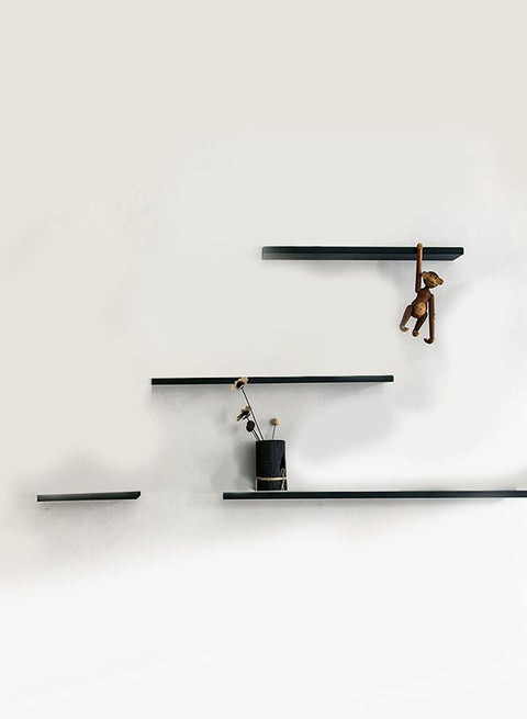 4-Piece  Wall Decorative Shelves Black