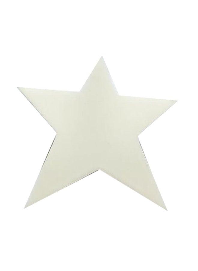 2Pcs Wall Hooks Set Simple Solid Color Five-Point Star Design Wall Art White 10x9cm