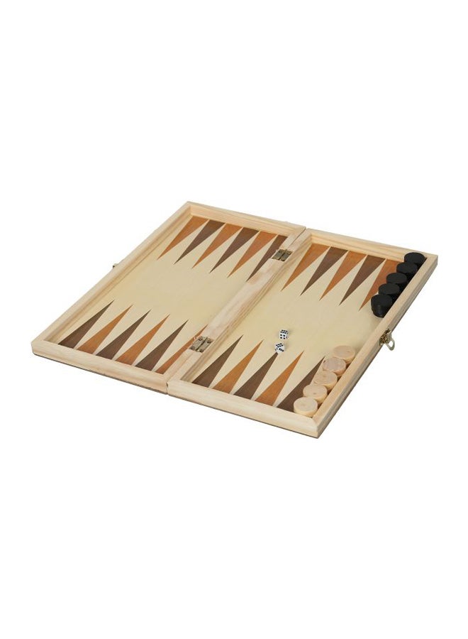 32-Piece Wooden Chess And Backgammon Board - Image 2
