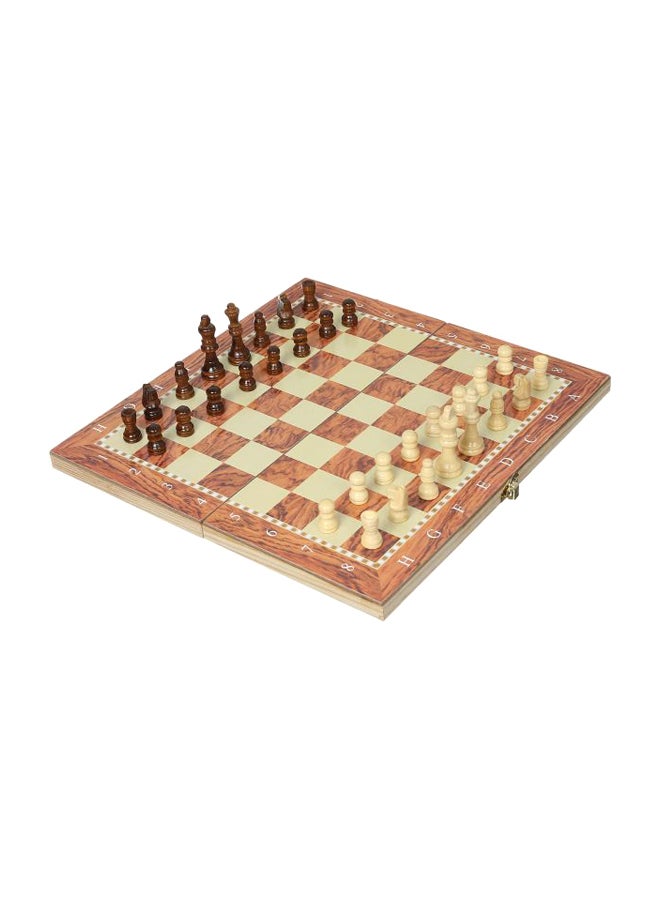 32-Piece Wooden Chess And Backgammon Board - Image 3