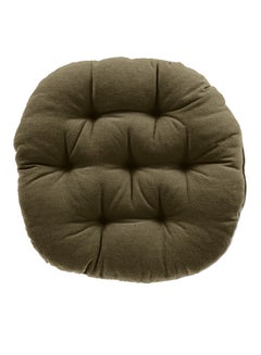 REGAL IN HOUSE Thick Quilted Floor Cushion Velvet Green 45x45cm  - Image 1