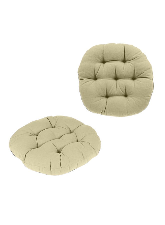 ريغال إن هاوس وسادة مخملية سميكة مبطنة لون بيج مخمل بيج 45x45سم - Image 3