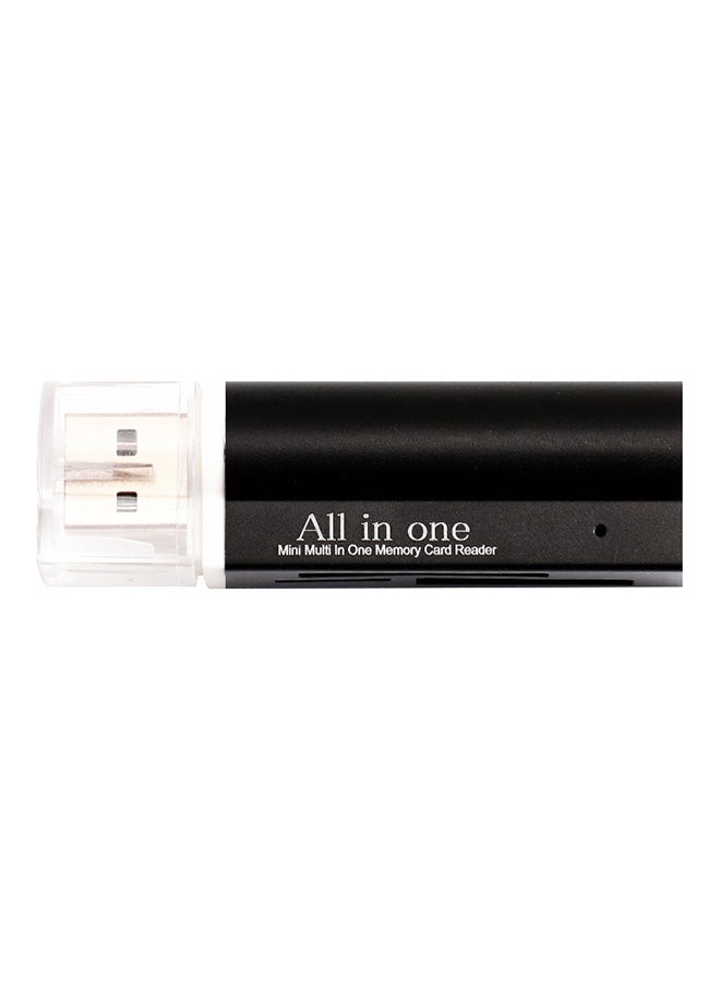 Mini Multi-In-One Memory Card Reader Black  - Image 1