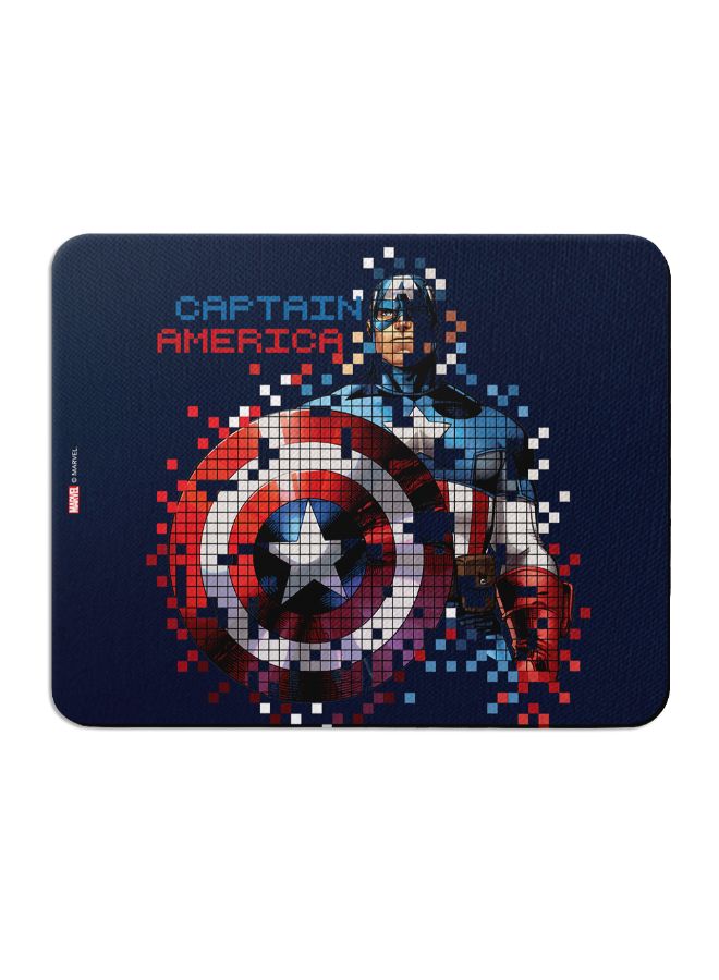 Wackylicious Marvel Captain America Pixels Mouse Pad Multicolour - Image 1