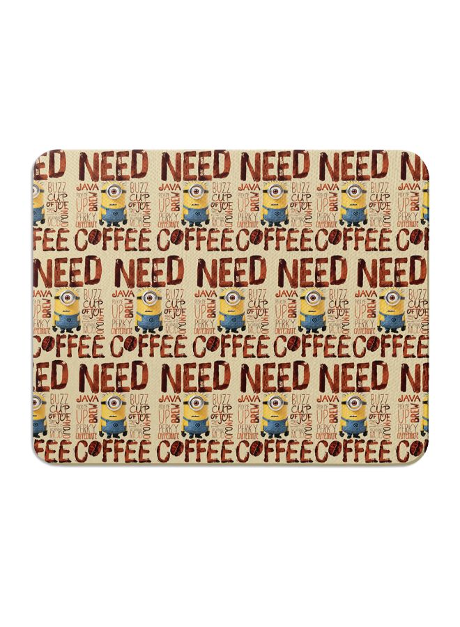 Wackylicious Minions Need Coffee Mouse Pad Multicolour - Image 1