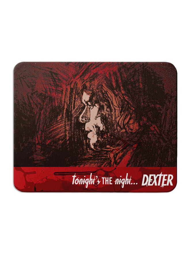 Wackylicious Dexter Tonight's The Night Mouse Pad Red  - Image 1