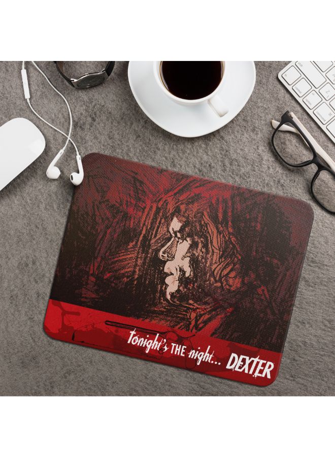 Wackylicious Dexter Tonight's The Night Mouse Pad Red  - Image 2