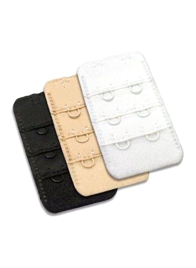 Save-A-Bra 3-Piece Soft Back Bra Extender Beige/Black/White  - Image 1