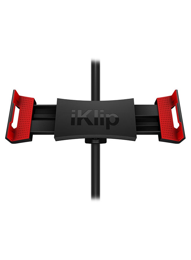 iKlip 3 Deluxe - Universal Tripod Mount And Mic Stand Support For Tablets Black/Red