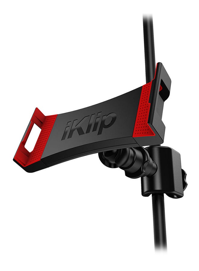 iKlip 3 Deluxe - Universal Tripod Mount And Mic Stand Support For Tablets Black/Red