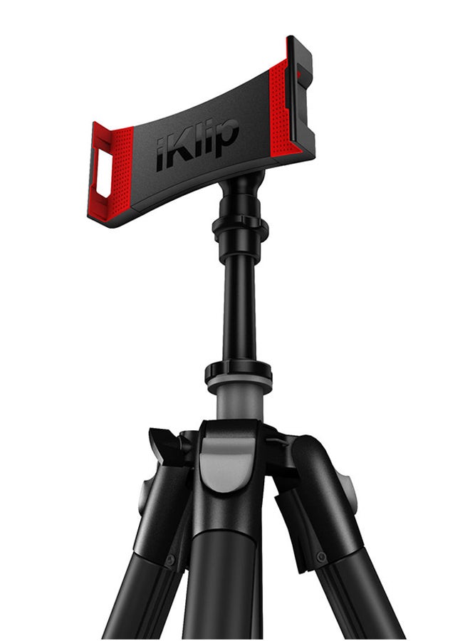 آي كي مالتيميديا حامل ثلاثي القوائم آي كليب 3 يناسب جميع أجهزة الكاميرا وكاميرات الفيديو والتابلت أسود/أحمر - Image 1