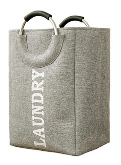 Home Concept Nordic Style Cotton Foldable Laundry Basket Grey 32x28x49cm 