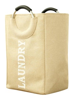 Home Concept Cotton Foldable Laundry Basket Beige 