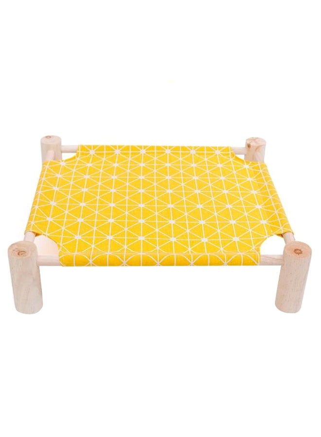 Elevated Hammock Bed For Cat Yellow/White/Beige