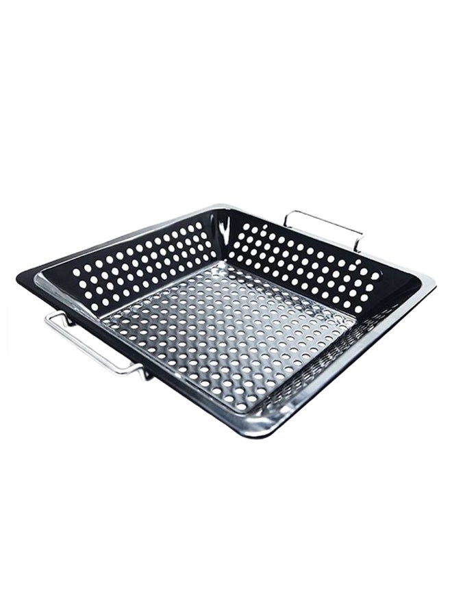 GrillPro - Porcelain Coated Wok Topper Black/Silver - Image 1