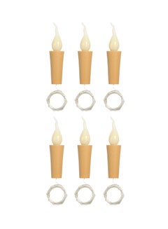 Generic Pack Of 6 21 String LED Stopper Design Atmosphere Lamp White 10x5.50x8cm  - Image 1