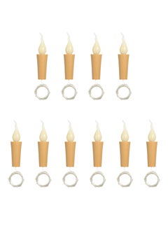 Generic Pack Of 10 21 LED String LED Stopper Design Atmosphere Lamp White 12x6x8cm  - Image 1