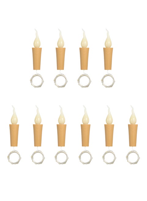 Pack Of 10 21 LED String LED Stopper Design Atmosphere Lamp White 12x6x8cm