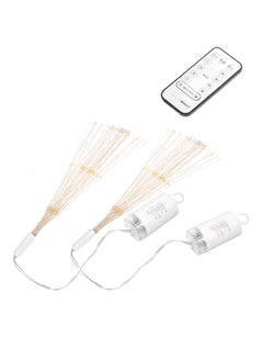 Generic 2-Piece Fireworks String LED Light 150 With Remote Control Set White 30x5x6cm  - Image 1