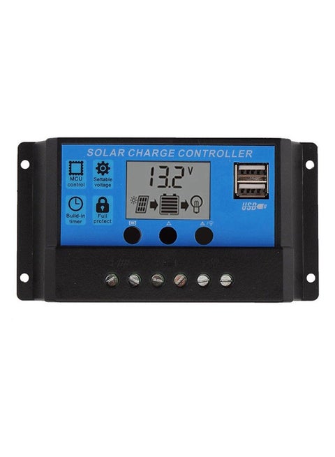 Usb Lcd Solar Panel Charger Controller Black