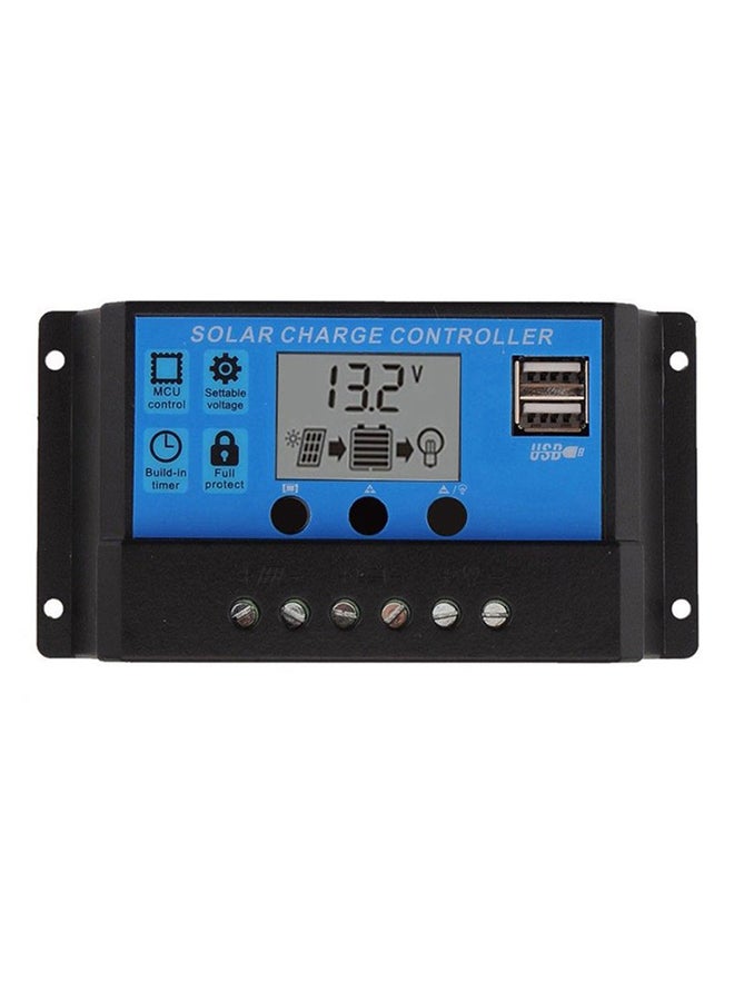 Generic Usb Lcd Solar Panel Charger Controller Black 