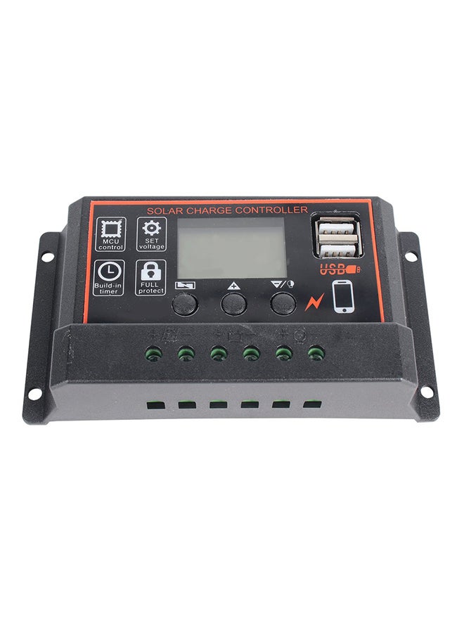 Generic Portable 20A Amp Solar Panel Digital Lcd Charger Controller Black  - Image 1