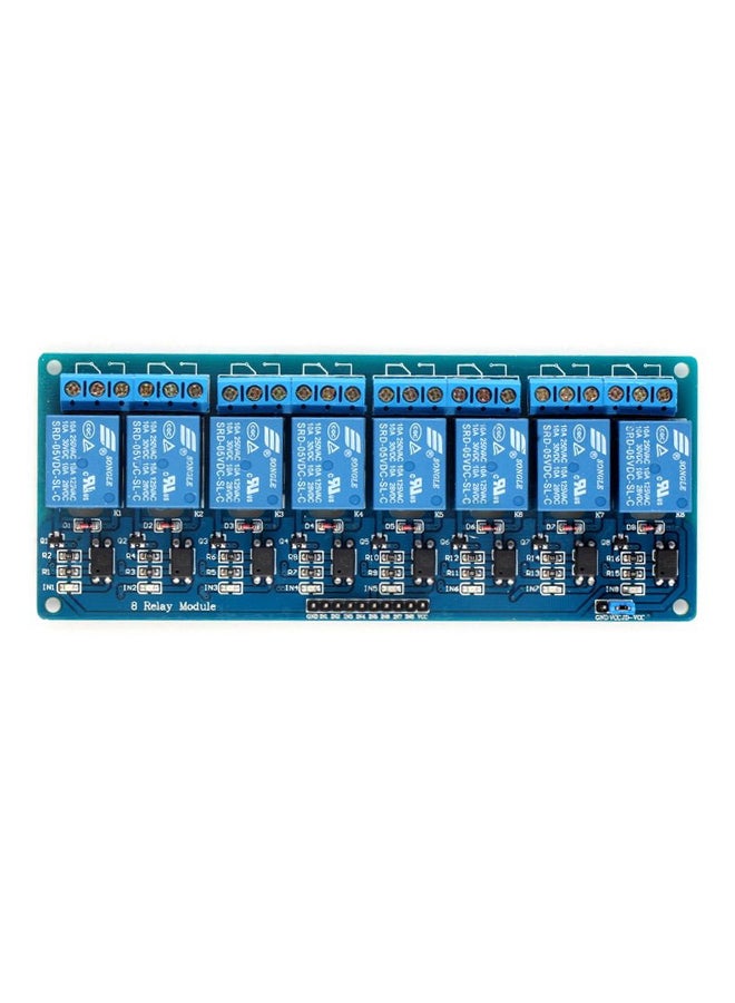 ebamaz 8 Channel Relay Module With Optocoupler For Arduino PIC AVR DSP ARM Blue  - Image 1