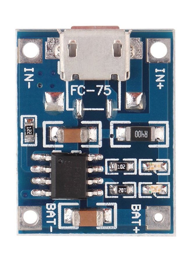 ماركة غير محددة - لوحة شحن بطارية ليثيوم صغيرة TP4056 بقوة 1 أمبير بمنفذ مايكرو USB أزرق - Image 1