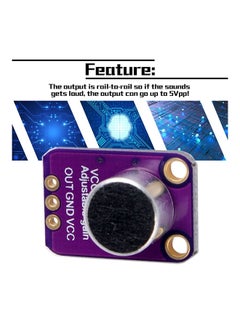 Generic Adjustable Electret Microphone Amplifier Purple  - Image 2