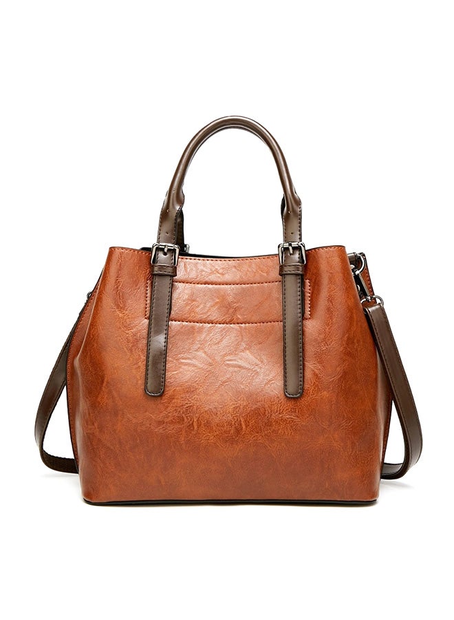 حقيبة يد ساتشال مريحة وأنيقة بني