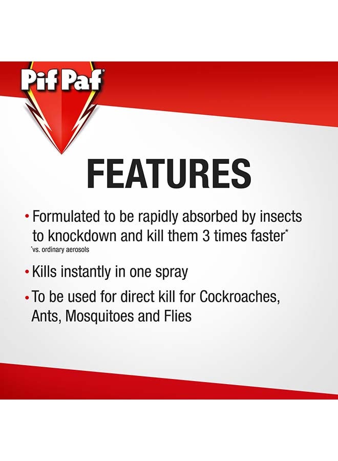 Pif Paf - All Kills Cockroaches, Ants, Flies And Mosquitoes Killer Spray 300ml - Image 1
