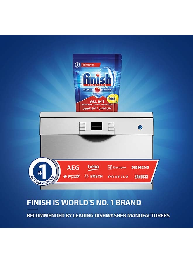 Lemon Sparkle Powerball Dishwasher Detergent All In One Max Tablets For Powerful Clean Everytime 42 Tablets