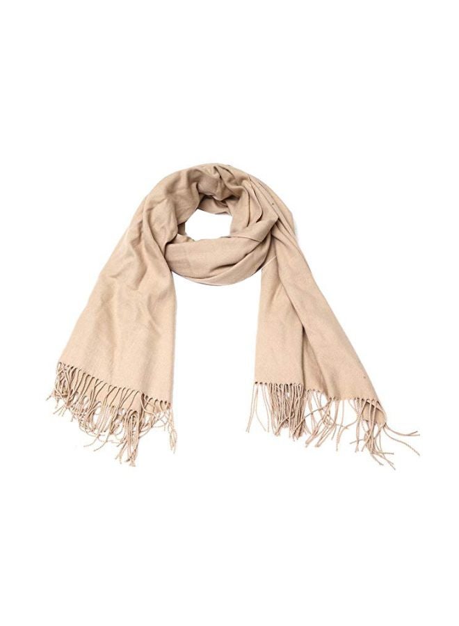 Reemonde - Cashmere Blend Pashmina Shawl Beige - Image 1