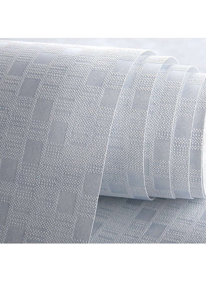 Plaid Print Living Room Wallpaper Blue 10x0.53meter 