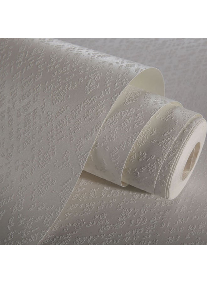 ورق جدران أنيق وبسيط أبيض 10x0.53متر