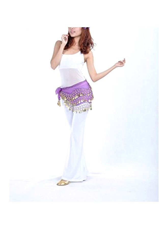 lilyy - Chiffon Dangling Gold Coins Belly Dance Hip Wrap Multicolour - Image 1