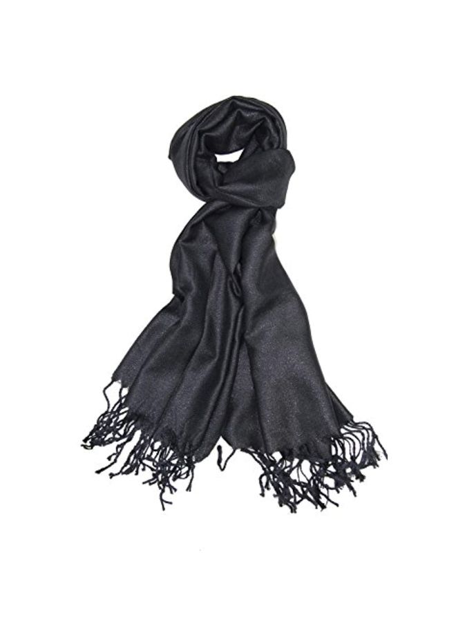 Achillea - Metallic Pashmina Shawl Black - Image 1