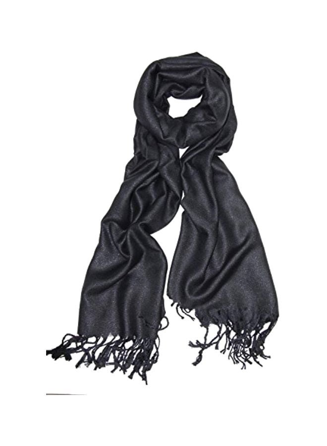 Achillea - Metallic Pashmina Shawl Black - Image 1