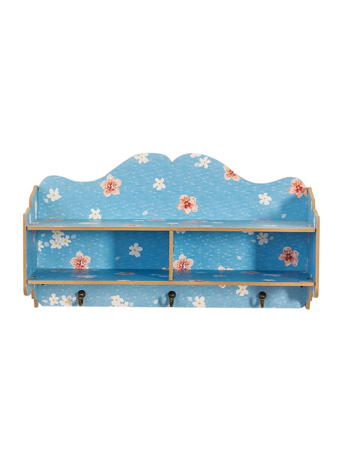 Hecare Creative Designed Wall Mounted Shelf Blue 41x15x23cm 