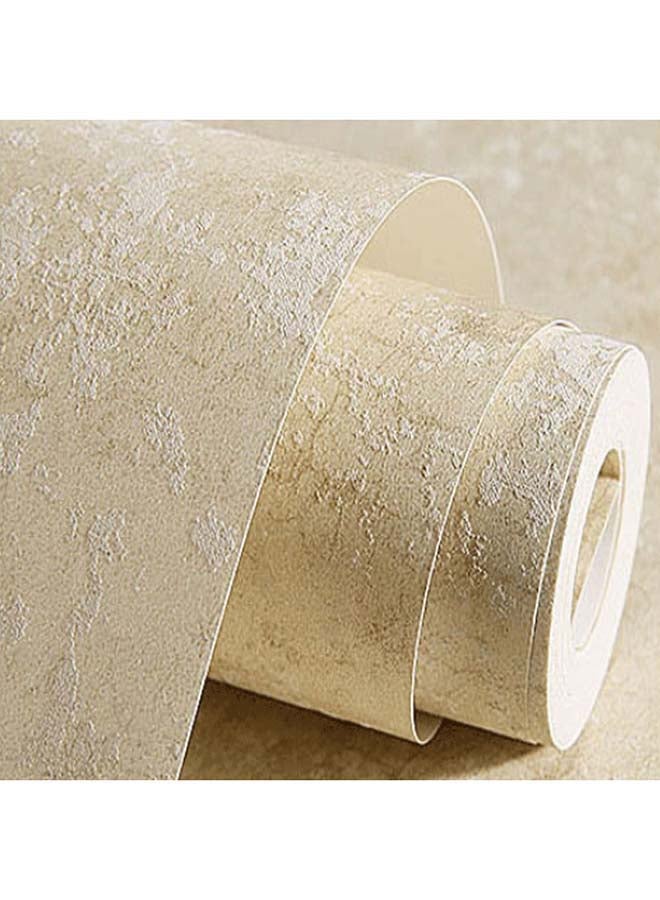 Retro Imitating Marbling Pattern All-Match Wall Paper Beige 0.53x10meter 