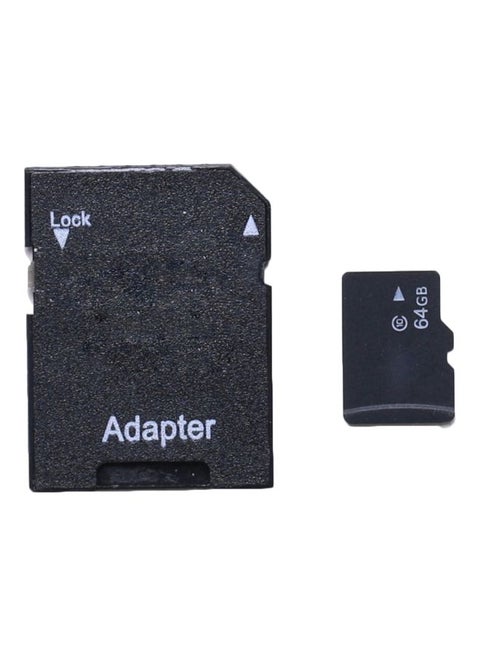 Micro Card Class 10 Flash Memory Card With SD Adapte Black