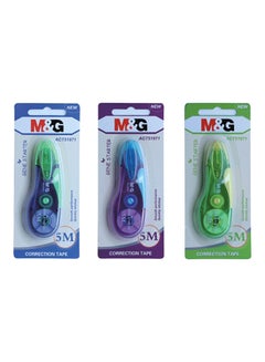 M&G 3-Piece Correction Tape Green/Blue/Purple 