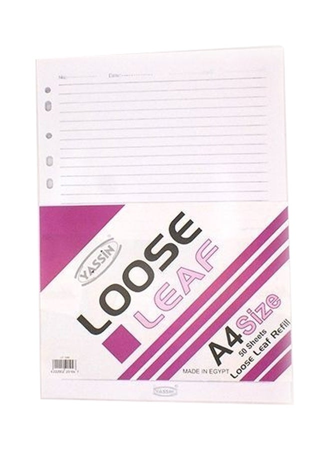 Yassin - 50-Piece Loose Leaf A4 Size Paper - Image 1